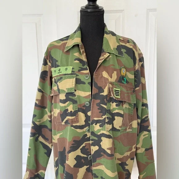 Free People Tricia Fix Camo with Colorful Embroidered Back - Picture 16 of 16